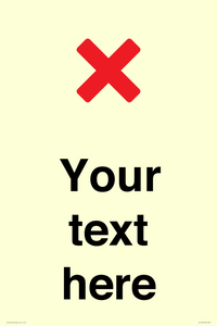 Custom plain background, red cross sign